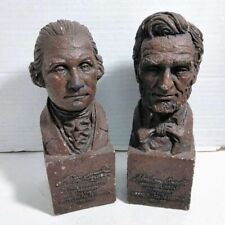 Rare 1973 George Washington Abraham Lincoln Pair Bust Genesis Productions picture