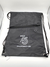Porsche 75th Anniversary Black Draw String Bag Rennsport Reunion 7 2023 FreeShip picture
