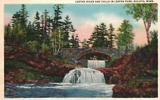 SOFT PICTURE CARDS LESTER RIVER FALLS & TOP OF INCLINE RAILWAY AT DULUTH MINN picture