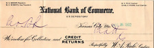 1902 NATIONAL BANK OF COMMERCE COLLECTIONS FORM KANSAS CITY MO  AC176 picture