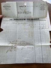 Antique 1869 Document Letter From Frankfurt via Heidelberg to Mosbach, Germany picture