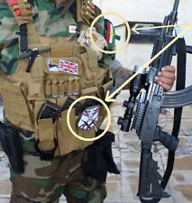 Anti-Isis Syria-Iraq Foreign Christian Fighter SSI Dwekh Nawsha + Kurdish Flag picture
