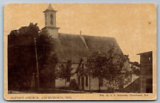 Postcard Indiana IN c1910s Sepia Tone Baptist Church Churubusco Y10 picture