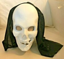 Adult Plastic Mask Hooded White Skeleton picture
