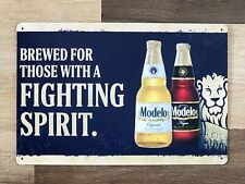 Modelo Especial Negra Fighting Spirit Beer  Metal Sign  Man Cave Pub Bar Decor  picture