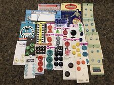 Vintage Mixed Lot of Buttons Many Brands Pikaby Penny's & Hook Fasteners, etc. picture