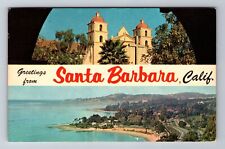 Santa Barbara CA-California, General Banner Greetings, c1966 Vintage Postcard picture
