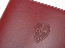 Wine Label Photo Album Book Red Burgundy Tan Fleur de Lis Lys Made in Italy picture