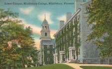 Vintage Postcard 1956 Lower Campus Middlebury College School Building Vermont VT picture
