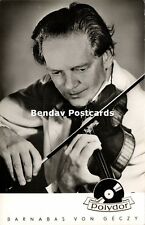 Hungarian Violinist and Kapellmeister Barnabás von Géczy (1950s) Polydor RPPC picture