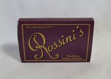 Vintage Rossini's Italian Restaurant Matchbox New York City Advertising Matches picture