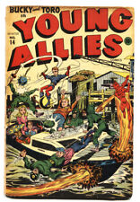 Young Allies #14 1944  Alex Schomburg-Timely-WWII Hooded Nazi Menace picture
