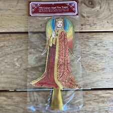 NOS VTG 1995 Shackman Diecut 15th Century Angel Tree Topper 11 Inch Tall picture