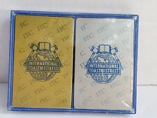 Vintage ITC Int Toastmistress Playing Cards 2 Decks. Plastic Case. Cards Wrapped picture