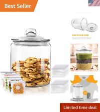Large Capacity Round Glass Storage Jar - Premium Quality Food Safe Container picture