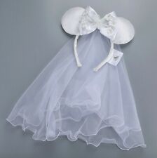 Minnie Mouse Wedding Veil Ears Bride Headband Disney NEW picture