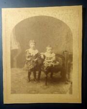 Early Albumen Photo of Elizabeth Klump holding Queen Victoria Bisque Doll picture