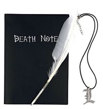 Goldenvalueable Anime Death Note Cosplay Notebook with Feather Pen and Necklace picture