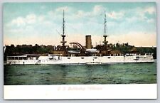 US Naval Battleship USS Illinois BB-7 Postcard Navy Great White Fleet WW1 Era picture