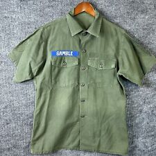 Vintage Military Vietnam Cotton Sateen Shirt Men’s Large OG 107 Uniform picture