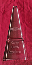 DuPont Career Safety Excellence CRYSTAL AWARD OBELISK SHAPE picture