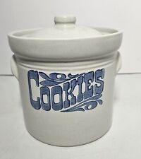 Pfaltzgraff Yorktowne Cookie Jar Crock with Handles & Lid Stoneware Canister USA picture