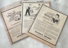 Three 1945-46 newspaper ads for GM - Anti-union ads against GM strikers picture