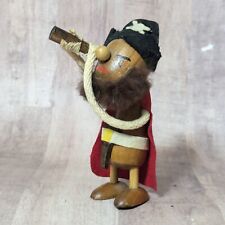 Vintage Wood Pirate Figure Made In Japan picture