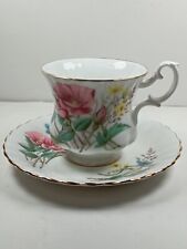 Vintage Royal Albert Tea Cup Saucer Floral Fine Bone China England Mid Century picture