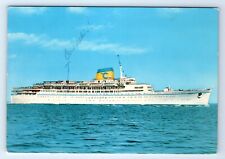 T/S Carla C Costa Line Cruise Ship Chrome Postcard 1975 WRITING picture