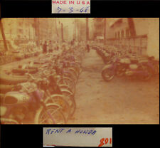 1968 Slide Photo Vietnam War Rent-A-Honda Motor Bike Motorcycle Street Scooters picture