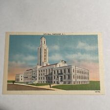 Postcard RI City Hall, Pawtucket, Rhode Island White Border Linen picture