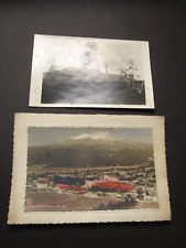 vTg 1940 Iztaccíhuatl & Paricutin Volcano MEXICO Amecameca RPPC photo postcards picture