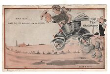 Postcard  Antique Car War is H--L So Is Riding in a Ford Tin Grasshopper 1916 picture