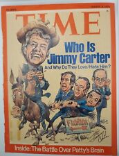 Jimmy Carter Signed 1976 Time Magazine COVER ONLY RARE POTUS AUTOGRAPHED picture