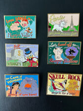 Disney Auction POSTCARD SERIES 4 LE 100  6 PINS RARE HARD TO FIND FULL SET picture