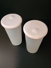 Vintage Tupperware Salt and Pepper Shakers w/Cream colored Lids picture