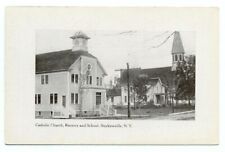 Strykersville NY Catholic Church & School Postcard ~ New York picture