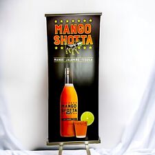 33x81 Premium Retractable Roll Up Banner Stand  Pop up,Trade Show - Mango Shotta picture