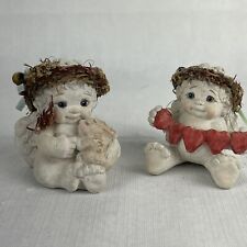 Cast Art Dreamsicles 1994 Heartstrings Cherub With Bunny Lot Of Two Small picture