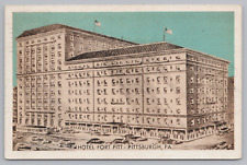 Postcard Pittsburgh PA Pennsylvania Hotel Fort Pitt Razed in 1967 Posted 1941 picture