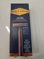 King C. Gillette Men's Double Edge Safety Razor + 5 Refill Blades SEALED picture