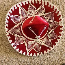  Youth Belri Authentic Mexican Mariachi Sombrero red. Stunning piece picture