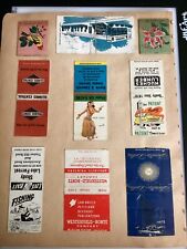 Lot 20 Vintage Matchbooks Pin Up girls Barber Firestone Live Bait Hula Lumber picture