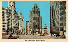 Postcard The Magnificent Mile, Looking North Chicago Illinois IL Vintage picture
