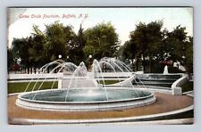 Buffalo NY-New York, Gates Circle Fountain, Park, Antique Vintage Postcard picture