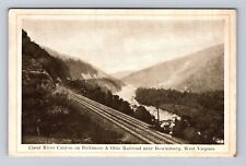 Rowlesburg WV-West Virginia, Cheat River Canyon, Railroad, Vintage Postcard picture