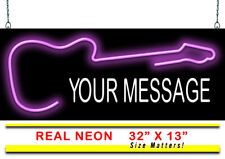 Custom Message Guitar Neon Sign | Jantec | 32