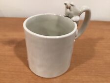 Vintage 1977 Fitz & Floyd Catnap Coffee Cup Mug 3D Cat Handle Fish In Bottom picture