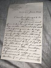 Antique 1894 Letter from Dealer in Beech Beetle Sticks - Vermont New York Lumber picture